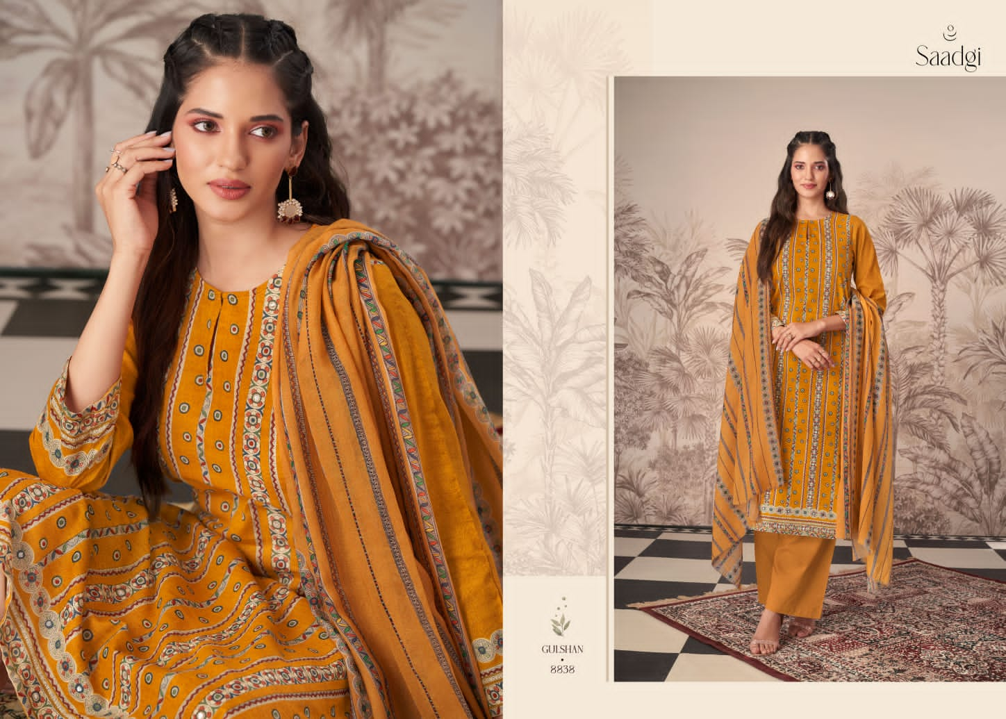 Gulshan By Saadgi Printed Cotton Dress Material Catalog